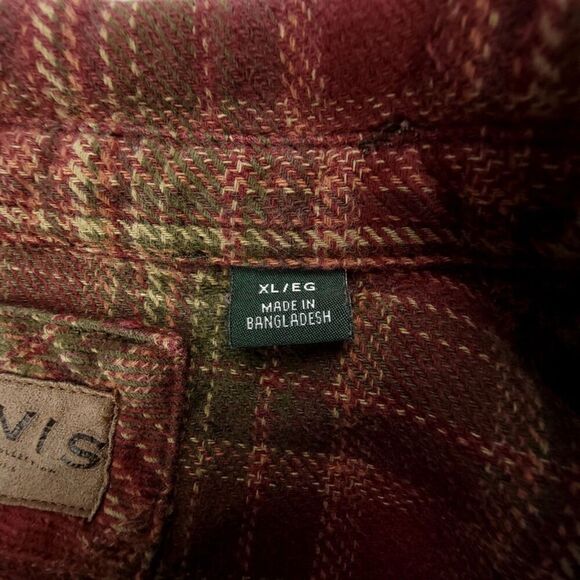 ORVIS Big Bear Heavyweight Double Brushed Flannel Button Down Shirt Men XL Plaid - Picture 3 of 9